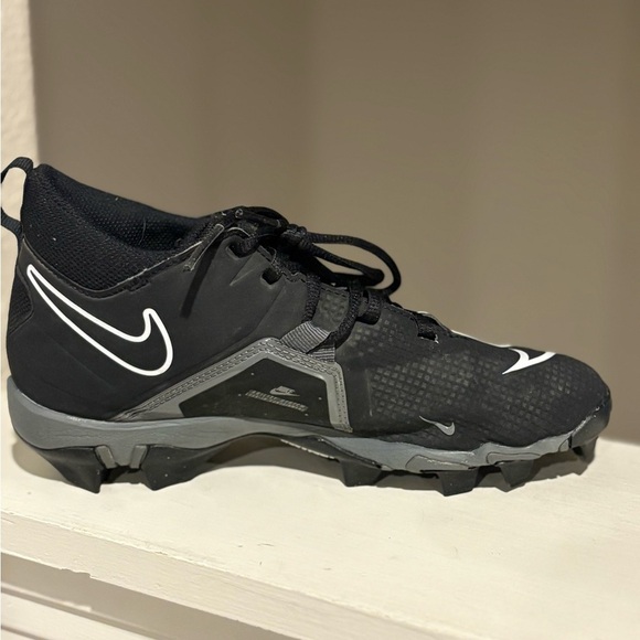 Nike CV0581-010 Alpha Menace 3 Black Football Cleat Shoes Youth Boy's 4.5Y - Picture 3 of 10